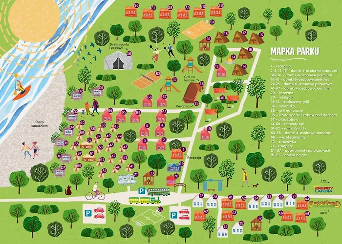 Ośrodek wypoczynkowy River Park Wśród Drzew Wzdłuż Rzeki 3*